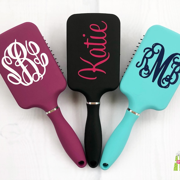 Monogrammed Hairbrush, Personalized Revlon Hairbrush, Paddle Brush, Cushioned Hairbrush, Monogram Brush, Hair Accessory, Smoothing Brush