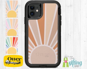 Groovy Vintage Sun Rays OtterBox, Retro Custom OtterBox Case, Apple iPhone Case, Custom Printed Phone Case, Commuter, Defender, or Symmetry