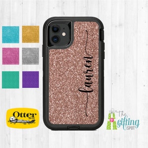 Glitter Personalized OtterBox, Monogrammed OtterBox Case, Apple iPhone Case, Custom Printed Phone Case, Commuter, Defender, or Symmetry