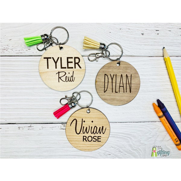 Laser Engraved School Tags Etsy