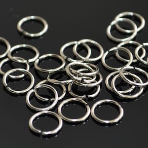 100 pcs Silver Tone Color Jump Rings Connector 7 mm