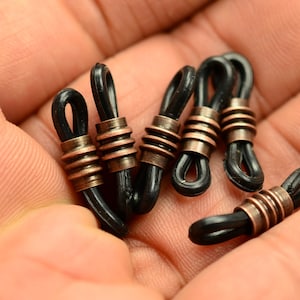 Adjustable Eyeglass Holders , Rubber Ends Eyeglasses Holder , 3x21 mm , Eyeglass Holder ,  200 Pieces ( 100 Pairs )