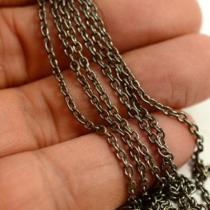 5 Meter Gunmetal 2x3 mm Oval Metal Chain