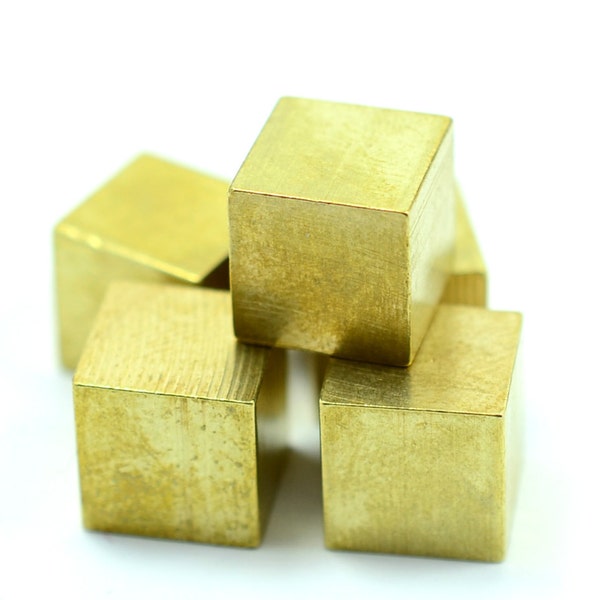 Solid Brass Cube , Cube Blanks Findings  , Square Baed Findings , 10x10 mm , Findings  Z262