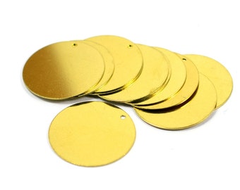 200 Pcs. Raw Brass  25 mm  Round Disc  Blanks Findings H0036