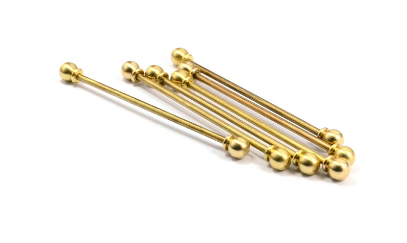 Stick Thick 2mm Distance Between Bar 52 mm 2 Pcs Solid Brass Collar Screw Bar 68 mm Length