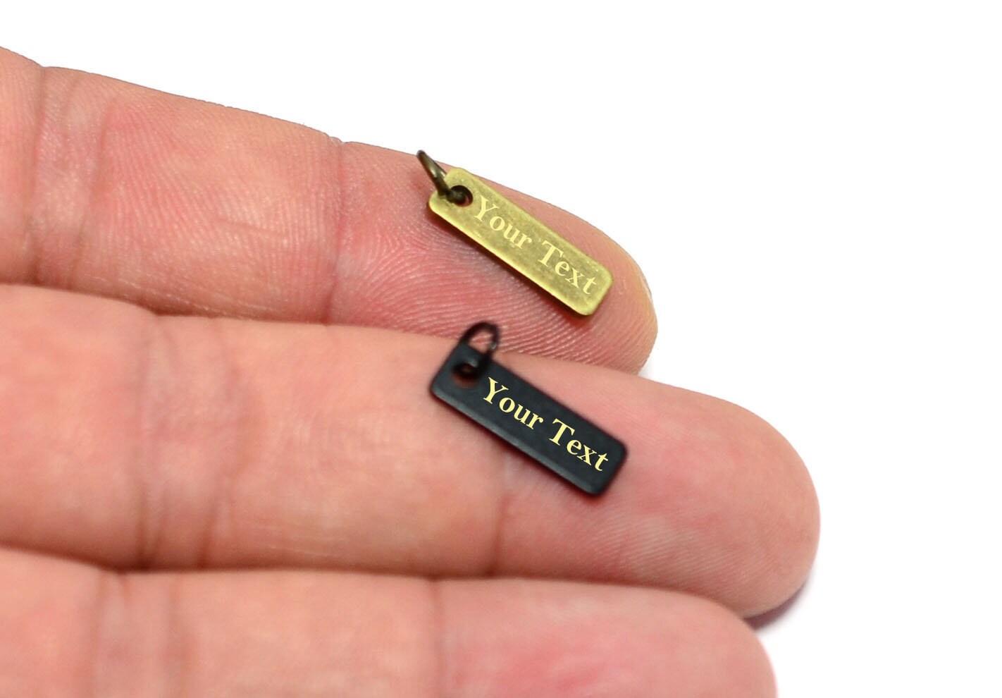 アクセサリーその他 Logo Engraved Clip Engraved Jewelry Tags, Custom Metal Tag with Logo on Circle