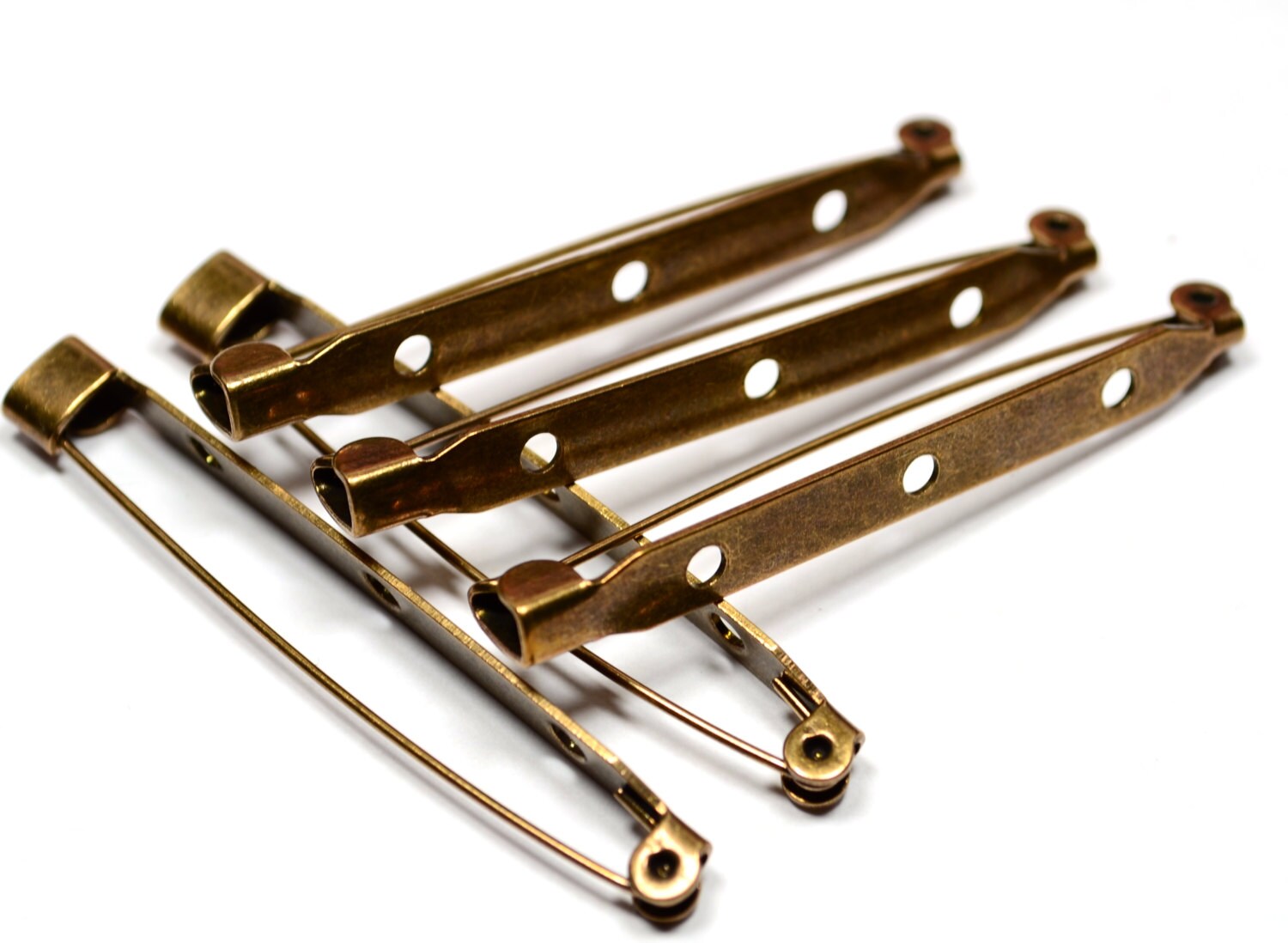 15 Pieces Antique Bronze Brooch Pin Back 50 mm Brooch Safety Etsy