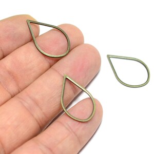 Antique  Brass Drop Shape Circle , 1x16x26 mm  Drop Circle Findings , Jewelry Supplies  AB857