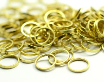 100 Pieces Raw Brass  1x8 mm Circle Findings