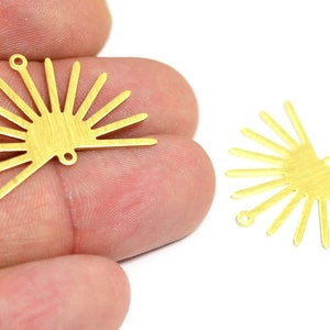 Brass Sun Charm , Textured Sun Charms Findings , 0.8x21x30 mm , Earring Findings  MT321