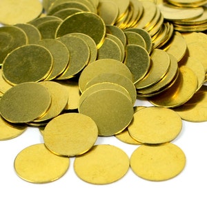 500 Pcs Raw Brass 12 mm Stamping Disc   ( No Holes )  Thickness Of  0.40 mm - 25 Gauge   H0008