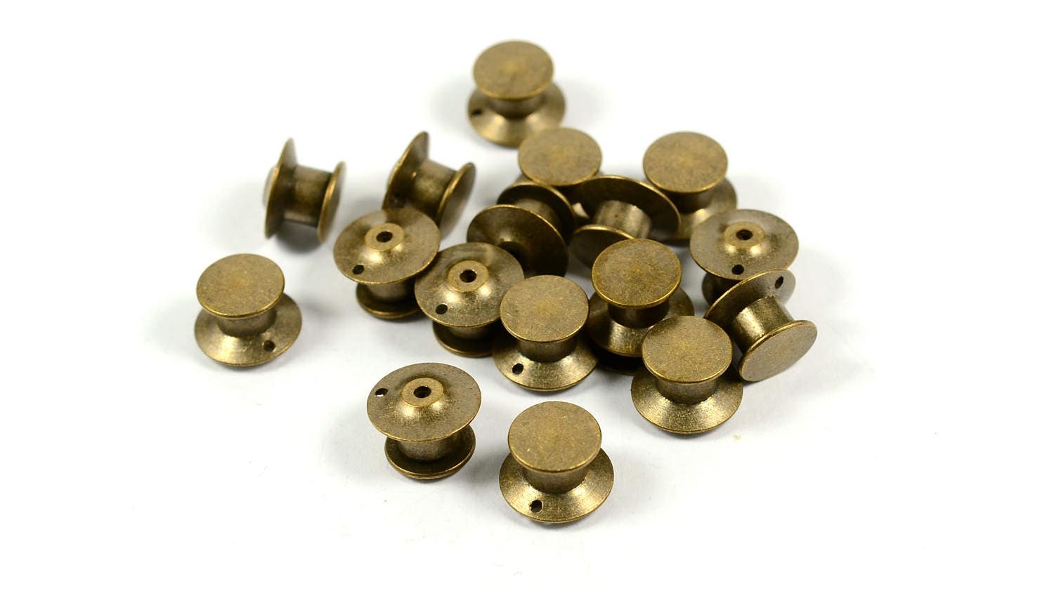 25 Locking Ball Top Tie Tac Pin Backs Clutch Clasp Fastener Gold or Chrome  HRC 