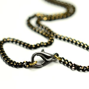 5 Pieces Gold Black 2x2.5 mm Link Chain 80 cm ( 31&quot; ) Necklace Finished Chain