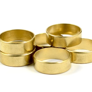5 pcs. Raw Brass 22mm Diameter , İnside Diameter 20 mm ,width 7.5 mm Ring Blanks  Z128