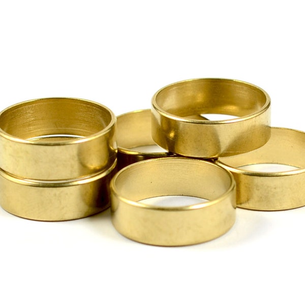 5 pcs. Raw Brass 22mm Diameter , İnside Diameter 20 mm ,width 7.5 mm Ring Blanks  Z128