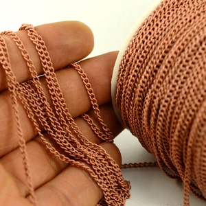 99 ft. 30 Meter Brown 2.2x3.2 mm Oval Curved Link Chain