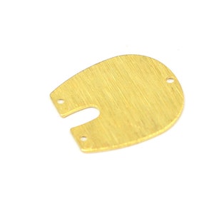 Brass U Textured Charms - Ottone U Forma 3 Fori Vuoti - 0,8x22.5x25 mm Vuoti - Forniture Gioielli - Connettori