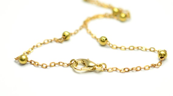 Catena di perline riempita in oro 14k - Non rifinita per la