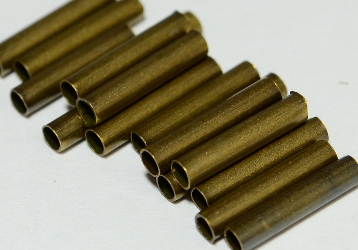 Tubos De Latón Curvados Para Joyería - 40 Piezas De 34mm, Agujero De 2mm, Color Plateado - Ideal Para Pulseras, Collares Y Manualidades