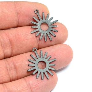 Black Sun Charms  , Black Sun Earring Findings  , 0.5x22x24.5 mm , Findings ,Pendants   BL169