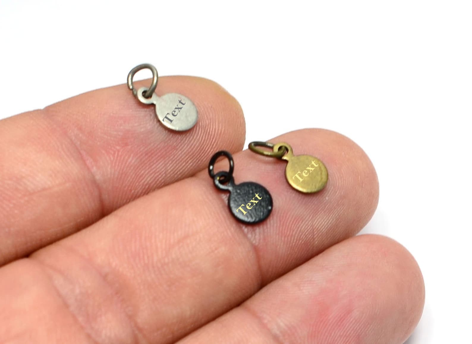 Custom Tag Laser Engraved Jewelry Charms Brand Logo Charms Etsy