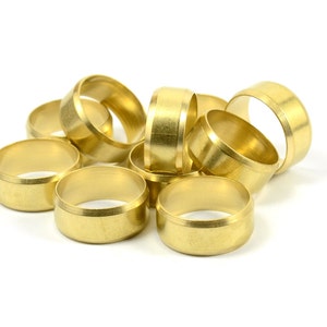 3 Pcs. Raw Brass 8x20 mm Personalized Ring Blanks  , İnside Diameter 18 mm  Z157