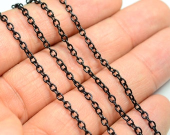 66 Feet 20 meters Black Chain 2 mm Circle ,Thickness of wire 0.4 mm Chain