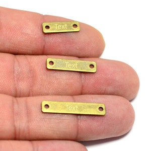 Custom Clothing Metal Tag , Custom Laser Engraved Tag  , Bag Metal Label , Custom Clothing Labels, Antique Brass Clothing Label , Findings