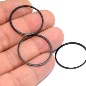 Black Round Link Connectors , Round Circle Findings ,1x26 mm , Findings  BL188