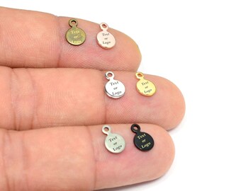 Anhänger Lasergravierte Schmuckanhänger , Markenlogo Charms , Runde Charms , 6 mm ( 20 Gauge ) , Schmuckanhänger LSR19