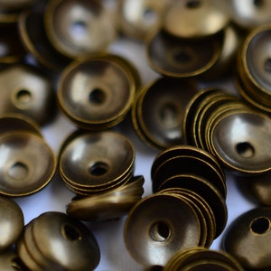 5000 Pieces Antique Brass 4.5 mm Round Bead Caps Findings  AB440