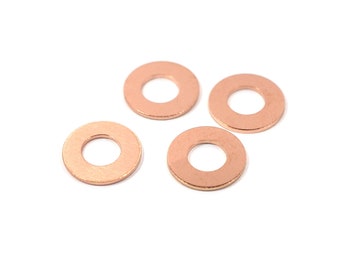Raw Copper Circle  Charms  , 50 Pcs. Raw Copper  Round  Circle  Charms , (0.8x12 mm ), Jewelry Supplies  MC27