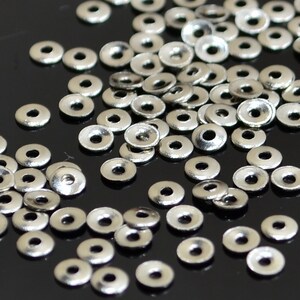 500 Piecs Silver Color 3 mm Round Disc, Small Connector