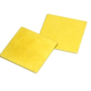 Brass Square  Blanks  , Geometric Brass Blanks Without Hole , 0.5x16x16 mm , Findings    H0098