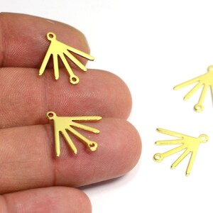 Brass  Sun Charm , Sun Pendants , Earring Findings  , 0.8x18x18 mm , Findings  MF376