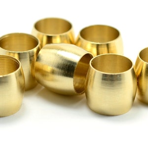 5 Pcs. Raw Brass 13 mm (İnside Diameter 10 mm ) Ring Width 11 mm Blanks Industrial Tube Findings   Z159