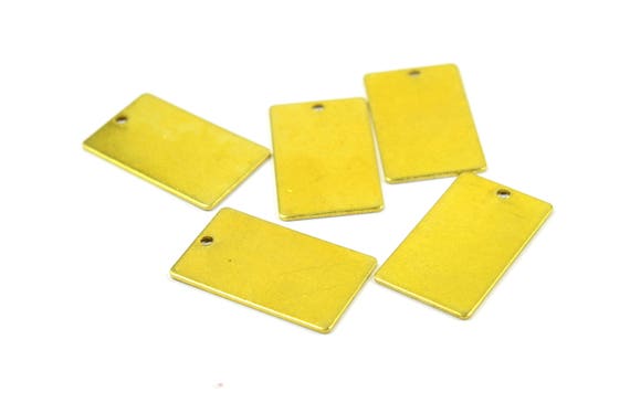0.8 x 10 x 25 mm 2 Hole Raw Brass Rectangle Blanks Findings