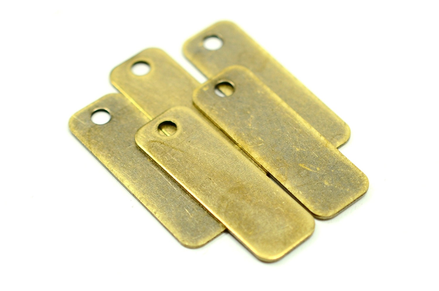 100 Pieces Antique Brass 10x30 Mm Rectangular Stamping Tag 1 Etsy UK