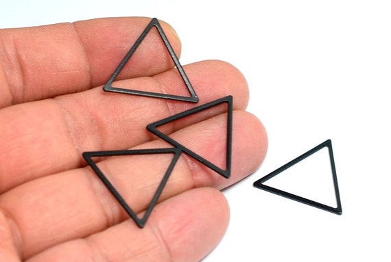 Black Triangle Link Connectors Geometric Triangle Findings | Etsy