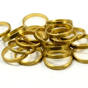 10 Pcs. Raw Brass 2.5x18 mm Circle Ring Findings  , İnside Diameter 16 mm  Z124