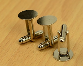 20個（10ペア）カフスボタンブランク12mm（15/32インチ）パッド