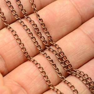 33 Feet 10 meters Copper Plated Chain 2 mm Circle ,Thickness of wire 0.4 mm Chain
