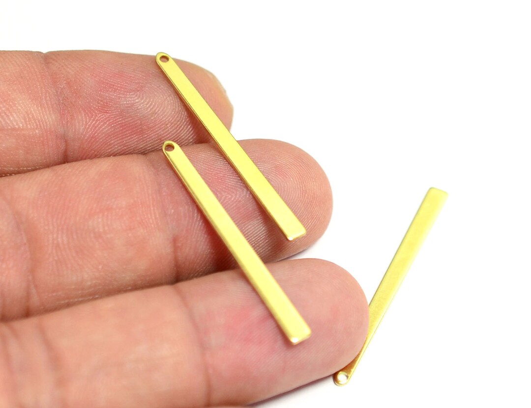 Brass Stick Charms , Tiny Stick Charms , 0.8x3x35 Mm