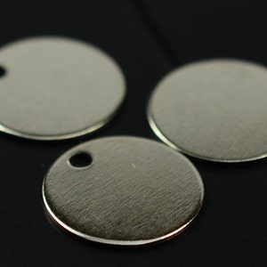 50 Pieces Silver Tone 10 mm Blanks Round Tag Findings