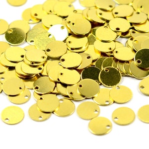 100 Pcs. Raw Brass 7 mm Round Stamping Blanks Findings  H0028