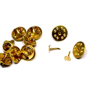 50 Pcs Raw Brass 5 mm Base  Round Brooch Pin Back , Rosette ,Badge Pendants