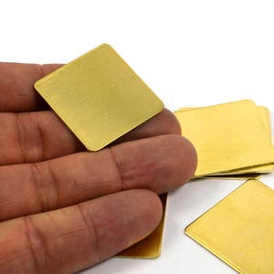 1 Pcs. Brass Sheet 30x30 mm  Square  Blanks ,20 Gauge