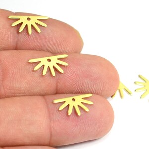 Brass  Sun Charm , Sun Pendants , Earring Findings  , 0.8x8x15 mm , Findings  MF395