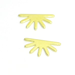 Brass  Sun Charm , Sun Pendants , Earring Findings  , 0.8x8x15 mm , Findings  MF394